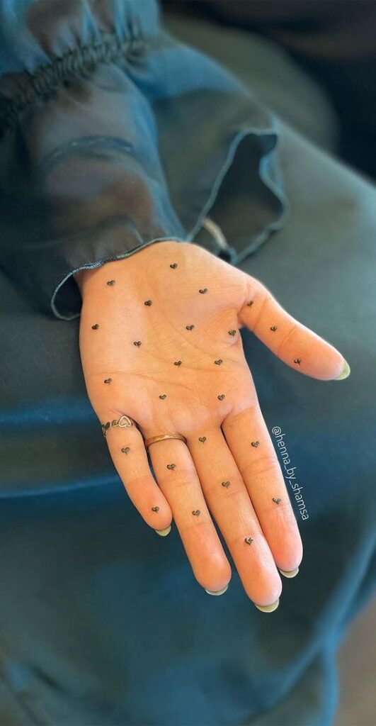 Tiny Hearts & Dots Kid Mehndi Design