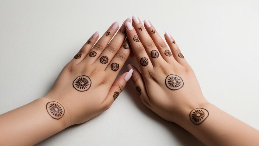 modern and minimal gol tikki mehndi